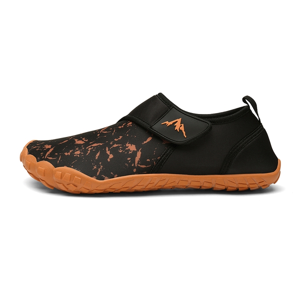 Men's Lightweight Barefoot Water Shoes - BLACK ORANGE - 2